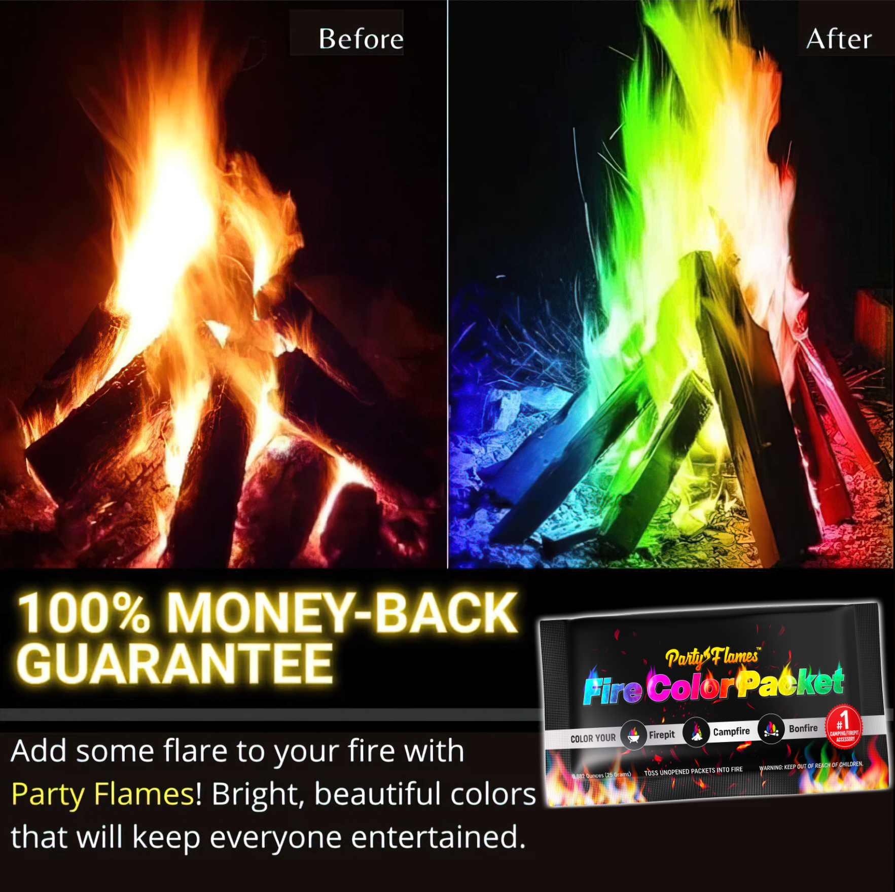 Party Flames™ Fire Color Changing Packets